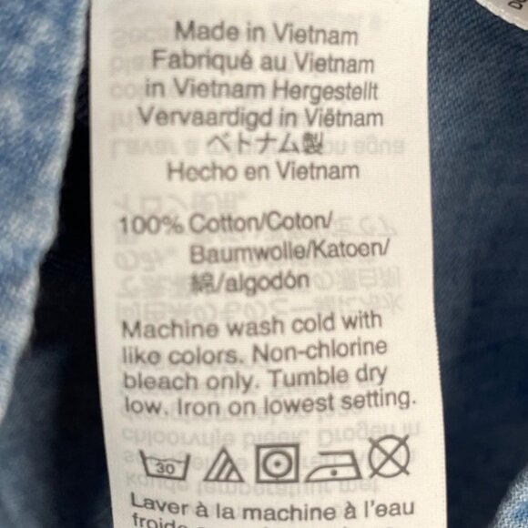 Madewell Chambray Button Front Pullover Shirt, S - Picture 9 of 9